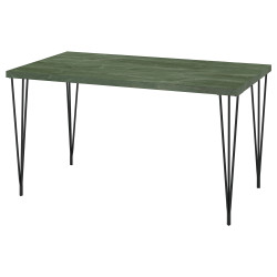 Masa Ikea Skalsta ac de par 140x80 (Marmura gri inchis-verde/Negru-gri) Thumb