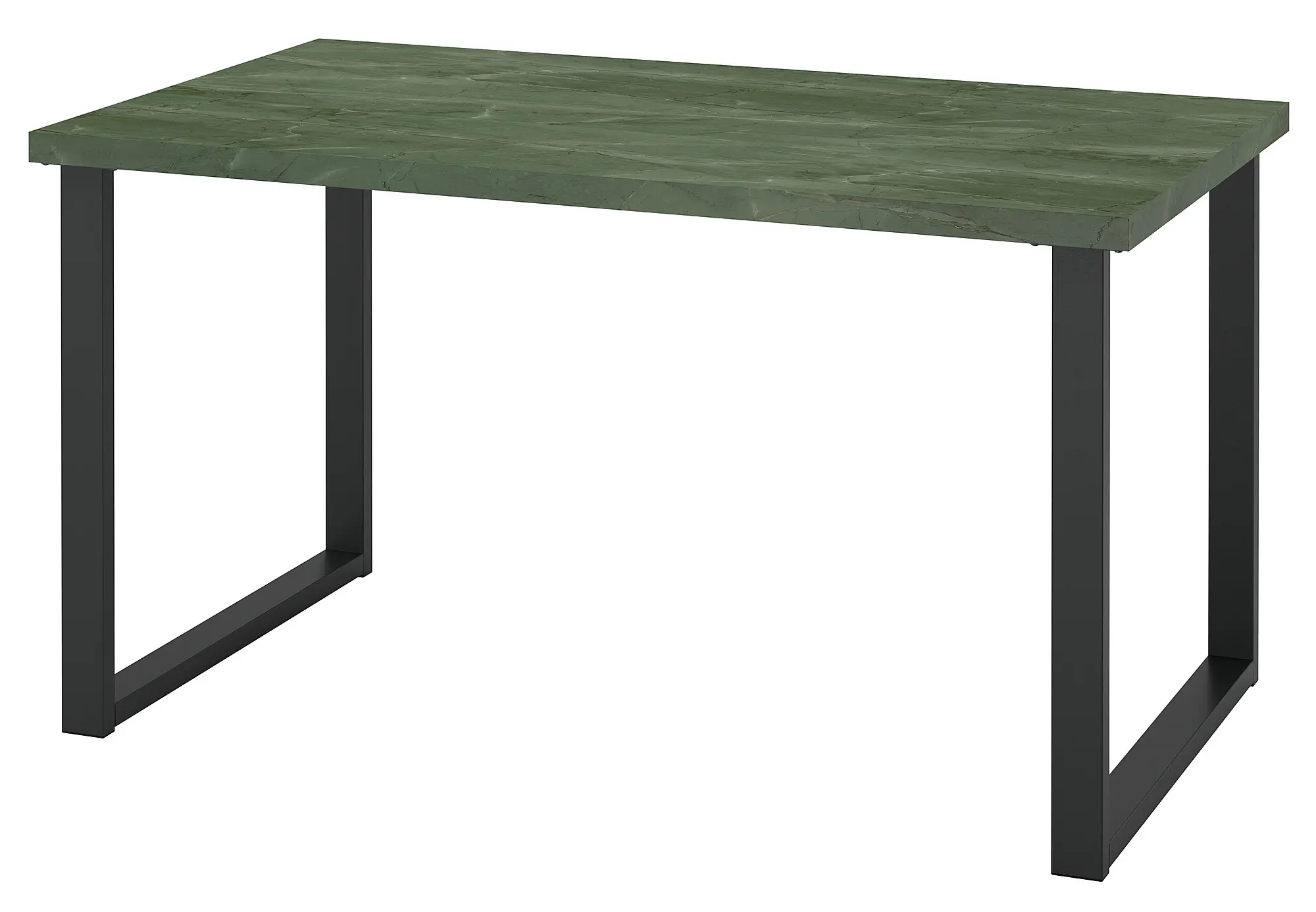 Masa Ikea Skalsta U 140x80 (Marmura verde inchisa/Negru-gri)