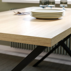 Masa Ikea Skalsta X 140x80 (Stejar/Negru-gri) Thumb