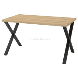 Masa Ikea Skalsta X 140x80 (Stejar/Negru-gri)