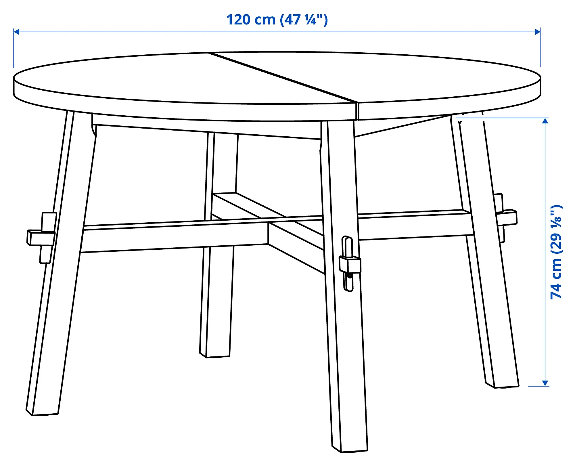 Masa Ikea Skogsta 120 (Acacia/Negru)