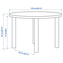Masa Ikea Stockholm 2025 115 (Furnir stejar) Thumb