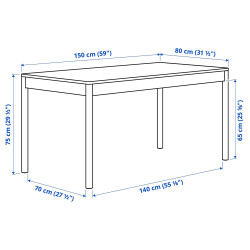 Masa Ikea Tonstad 150x80 (Furnir stejar) Thumb