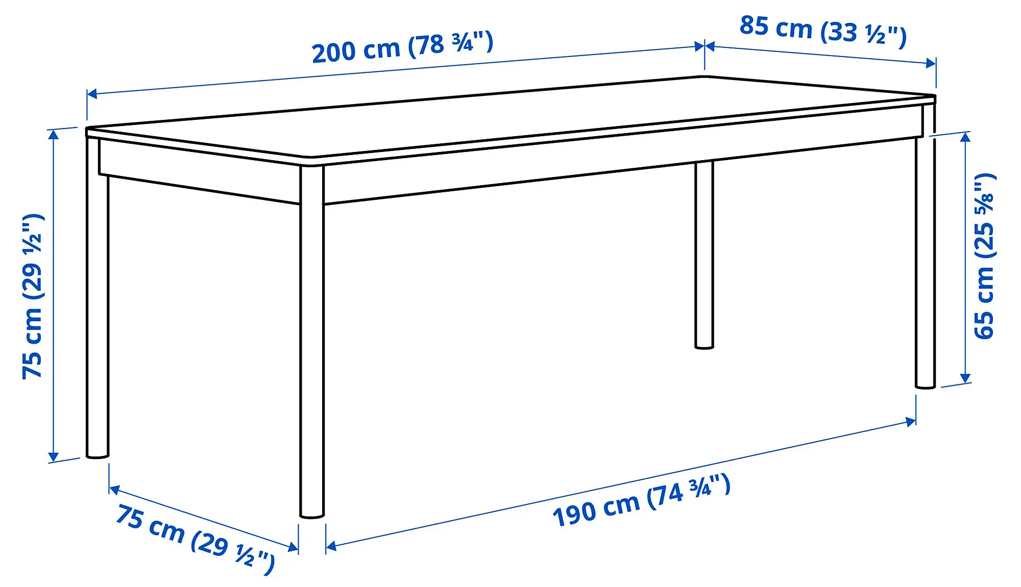 Стол Ikea Tonstad 200x85 (Дубовый шпон)