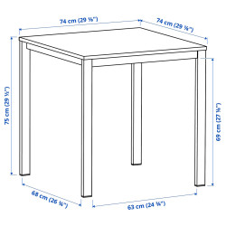 Masa Ikea Vihals 74x74 (Alb) Thumb
