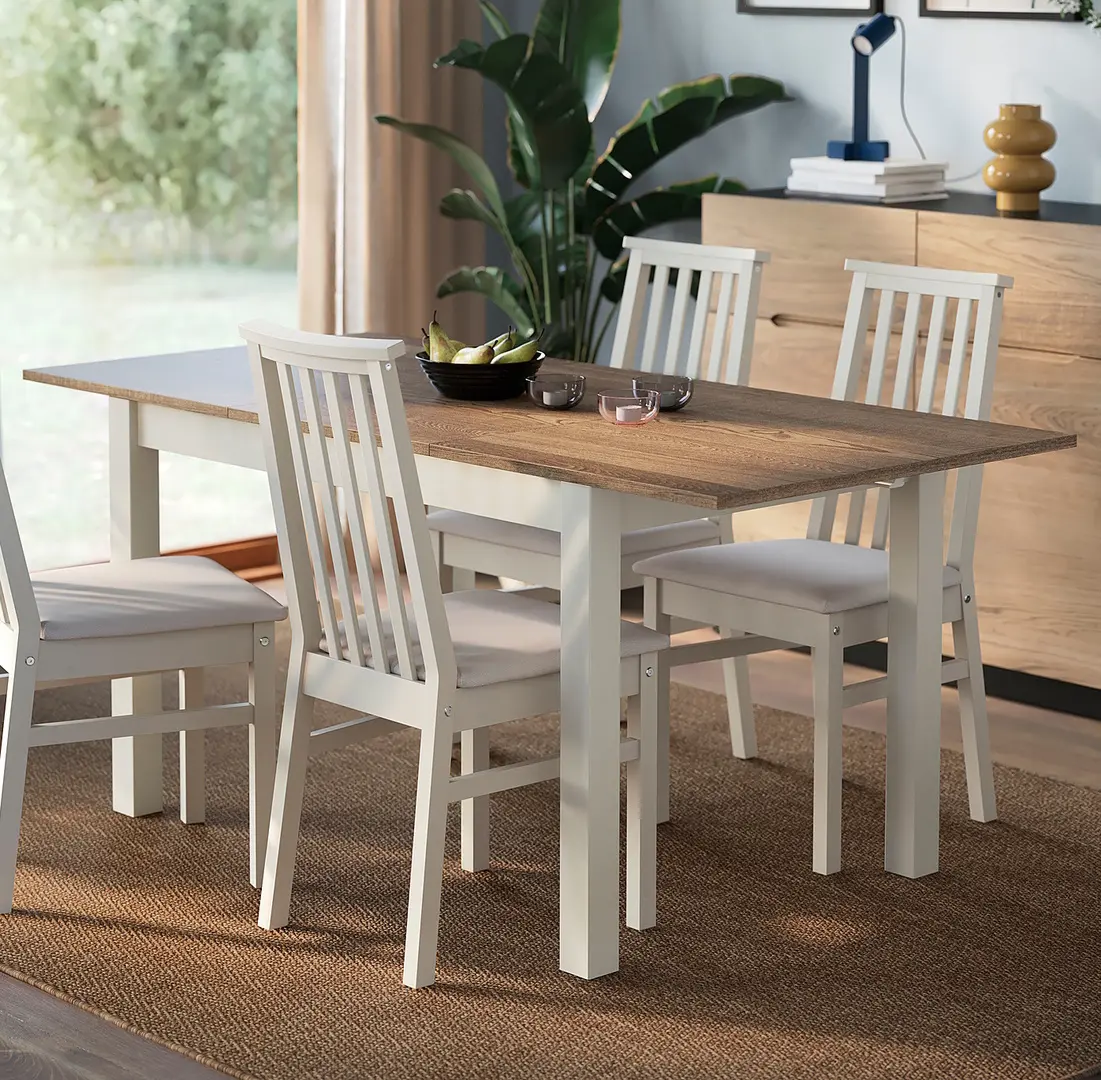 Masa extensibila Ikea Alhult 120/170x80 (Bej/Maro)