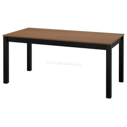 Masa extensibila Ikea Alhult 170/220x80 (Negru/Maro)