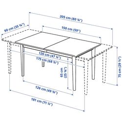 Masa extensibila Ikea Skansnas 150/205x90 (Fag deshis/Furnir) Thumb