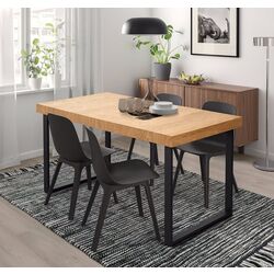 Masa extensibila Ikea Tarsele 150/200x80 (Furnir Stejar/Negru)
