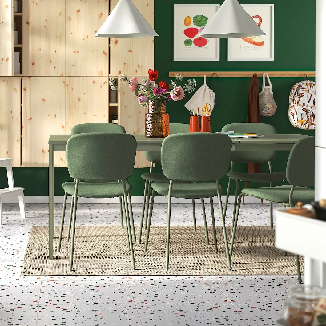 Masa extensibila Ikea Vihals 120/180x74 (Verde)
