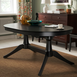 Стол раздвижной Ikea Rosentorp 160/215x110 (Черный)