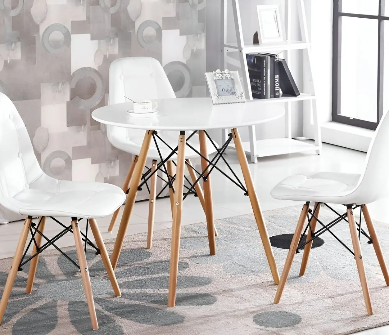 Masa Leobert Maksi 49x60 (White/Beech)