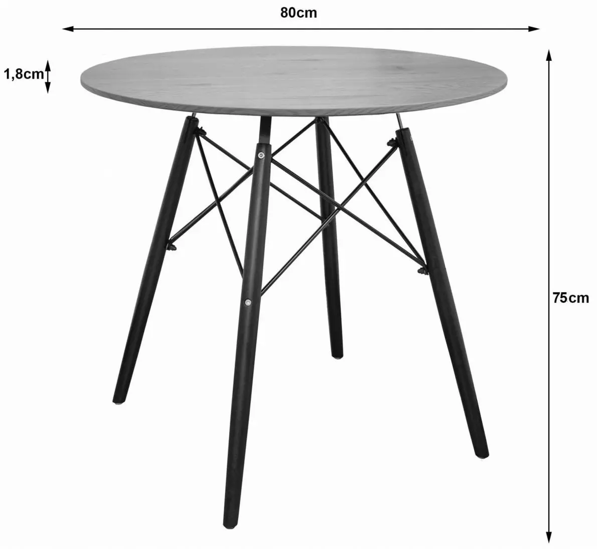 Стол Leobert Todi 75x80 (Brown/Black)