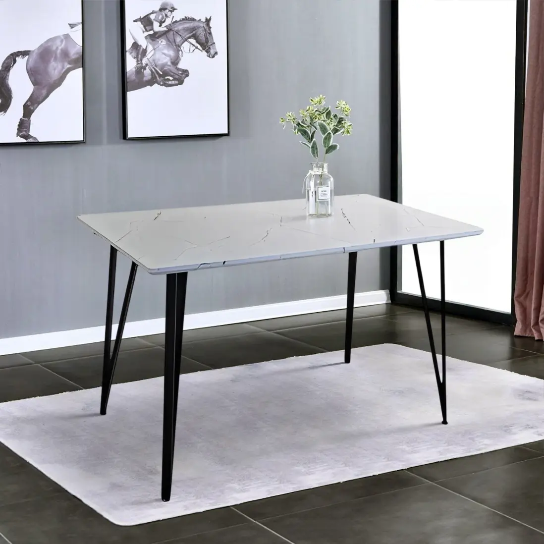 Masa Magnusplus DT 1002S 110x60 (White Marble)