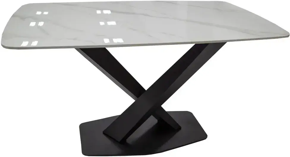 Masa Magnusplus DT 2138 120x79 (White Marble/Black)