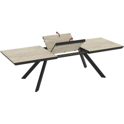 Masa extensibila Magnusplus Corin 180/246x100 (Travertine/Black) Thumb