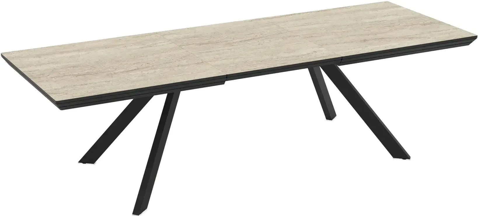 Masa extensibila Magnusplus Corin 180/246x100 (Travertine/Black) - 6