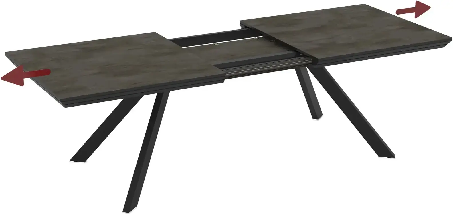 Masa extensibila Magnusplus Corin 200/278x100 Irony (Dark Grey/Black) - 2