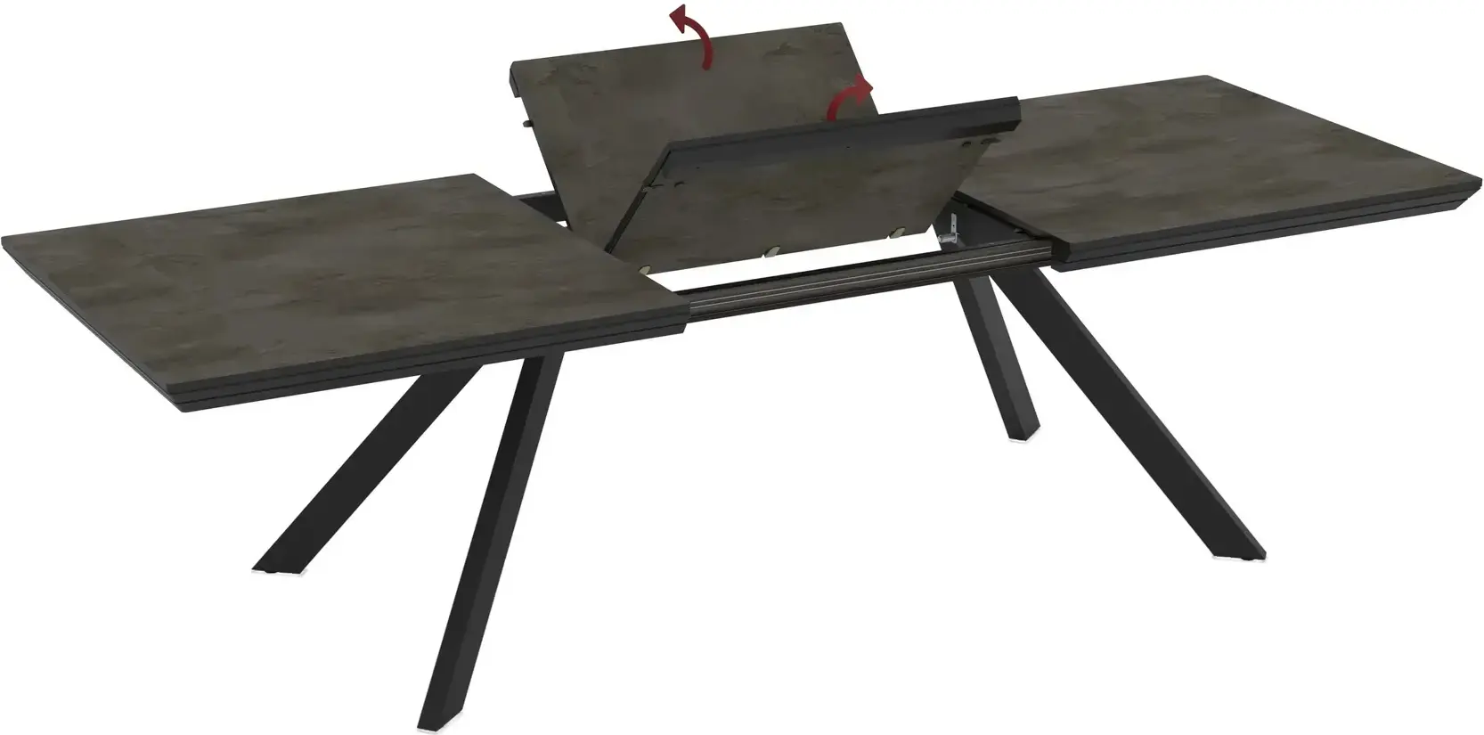 Masa extensibila Magnusplus Corin 200/278x100 Irony (Dark Grey/Black) - 3