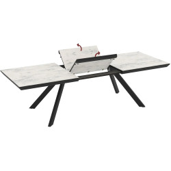 Masa extensibila Magnusplus Corin 200/278x100 Marmo (White Marble/Black) Thumb