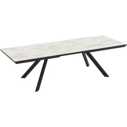 Masa extensibila Magnusplus Corin 200/278x100 Marmo (White Marble/Black) Thumb