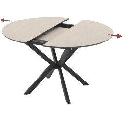 Masa extensibila Magnusplus Diano 110/145x110 Anemon (Beige/Black) Thumb