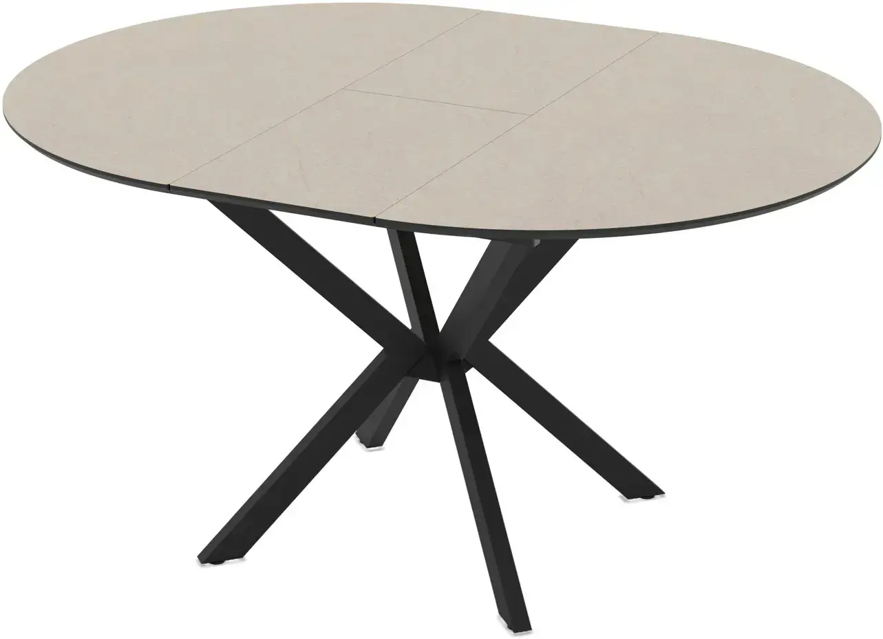 Masa extensibila Magnusplus Diano 110/145x110 Anemon (Beige/Black) - 5