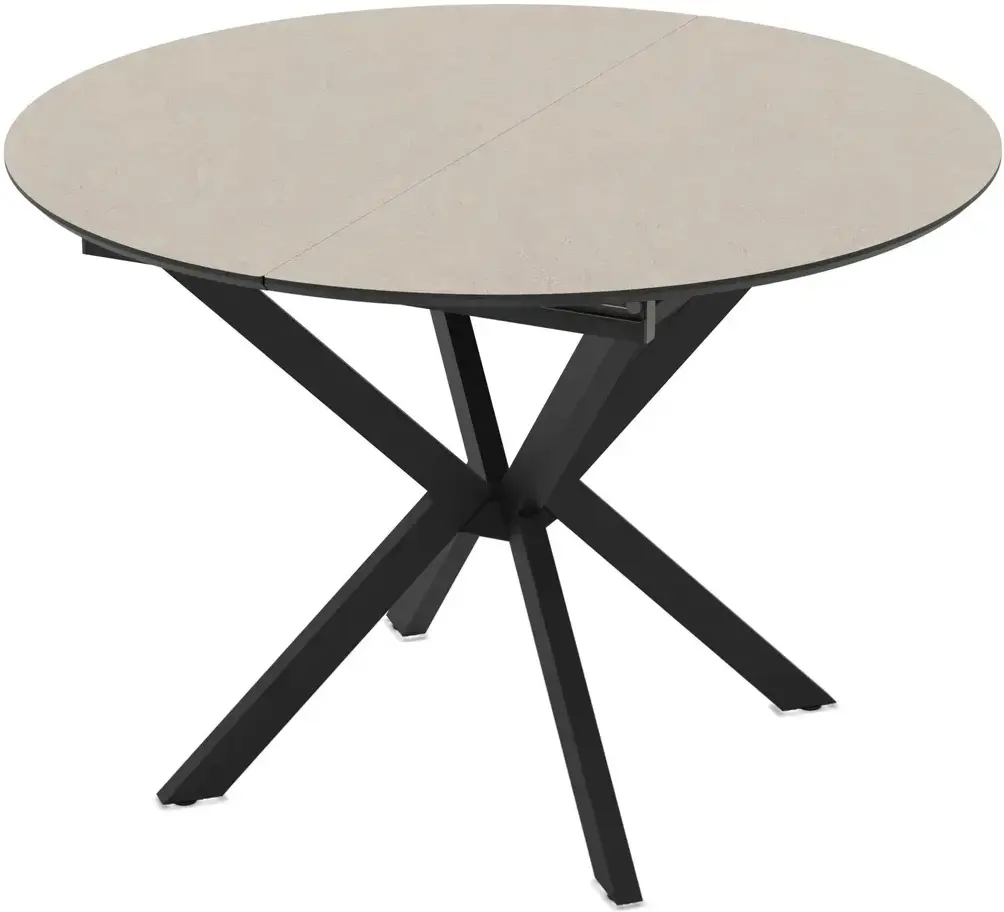 Masa extensibila Magnusplus Diano 110/145x110 Anemon (Beige/Black)