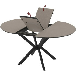 Стол раскладной Magnusplus Diano 110/145x110 Lagun (Grey/Black) Thumb