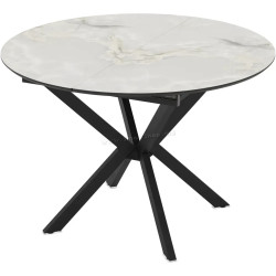 Masa extensibila Magnusplus Diano 110/145x110 Mola (Light Grey/Black)