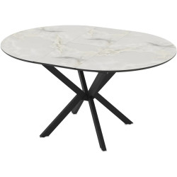 Masa extensibila Magnusplus Diano 110/145x110 Mola (Light Grey/Black) Thumb