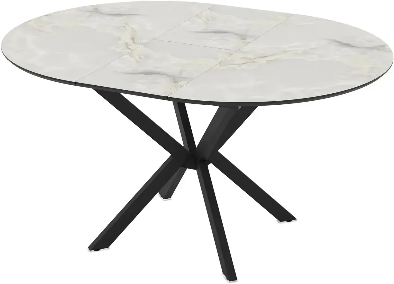 Masa extensibila Magnusplus Diano 110/145x110 Mola (Light Grey/Black) - 5