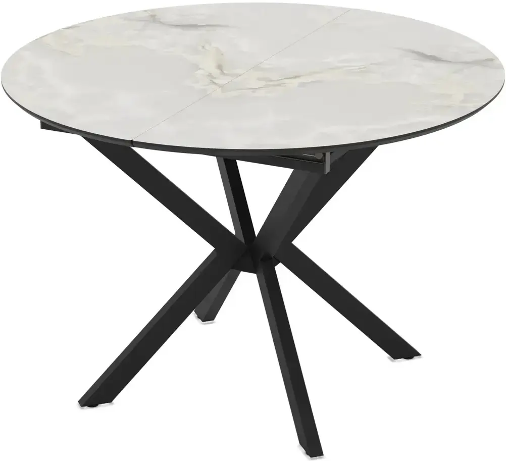 Masa extensibila Magnusplus Diano 110/145x110 Mola (Light Grey/Black)