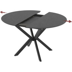 Masa extensibila Magnusplus Diano 110/145x110 Yosun (Black) Thumb