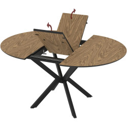 Стол раскладной Magnusplus Diano 110/145x110 Zivre (Wood/Black) Thumb