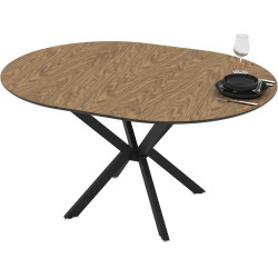 Стол раскладной Magnusplus Diano 110/145x110 Zivre (Wood/Black) Thumb