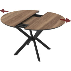 Masa extensibila Magnusplus Dobok 110/145x110 Hazar (Wood/Black) Thumb