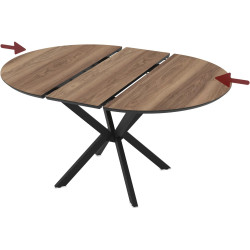 Masa extensibila Magnusplus Dobok 110/145x110 Hazar (Wood/Black) Thumb