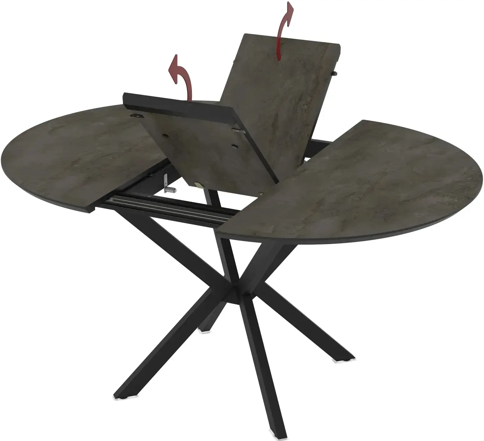 Masa extensibila Magnusplus Dobok 110/145x110 Irony (Dark Grey/Black) - 3