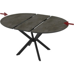 Masa extensibila Magnusplus Dobok 110/145x110 Irony (Dark Grey/Black) Thumb