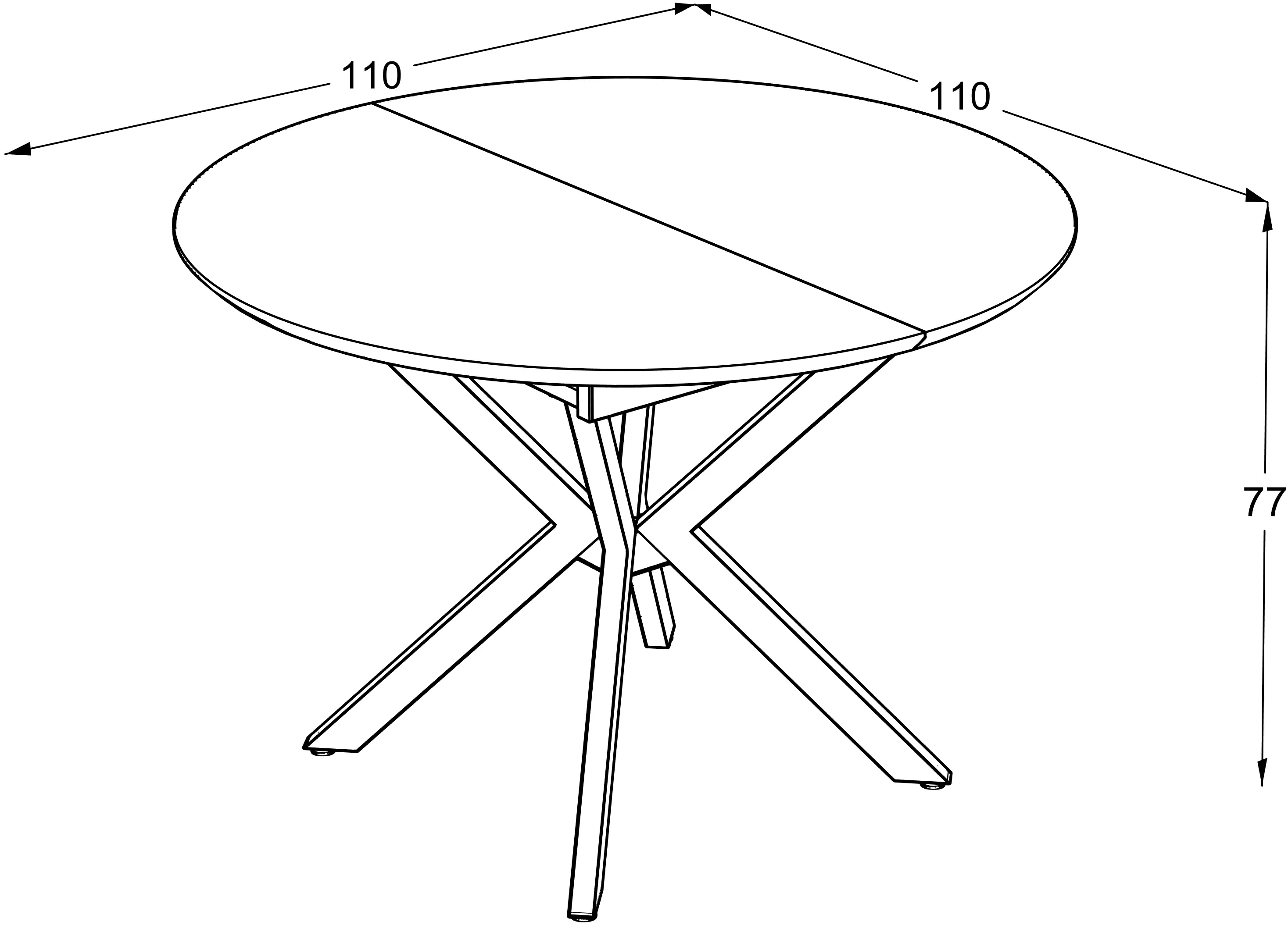 Masa extensibila Magnusplus Dobok 110/145x110 (Marmo Matte)