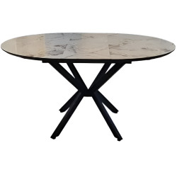 Masa extensibila Magnusplus Dobok 110/145x110 Mola (Grey Marble/Black) Thumb