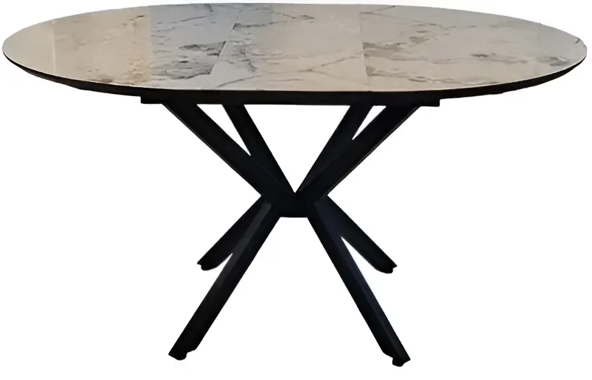 Masa extensibila Magnusplus Dobok 110/145x110 Mola (Grey Marble/Black) - 2