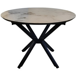 Masa extensibila Magnusplus Dobok 110/145x110 Mola (Grey Marble/Black)