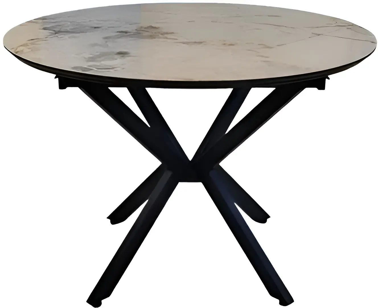 Masa extensibila Magnusplus Dobok 110/145x110 Mola (Grey Marble/Black)
