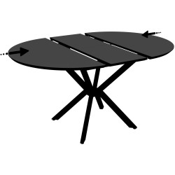 Стол раскладной Magnusplus Dobok 110/145x110 Yosun (Black) Thumb