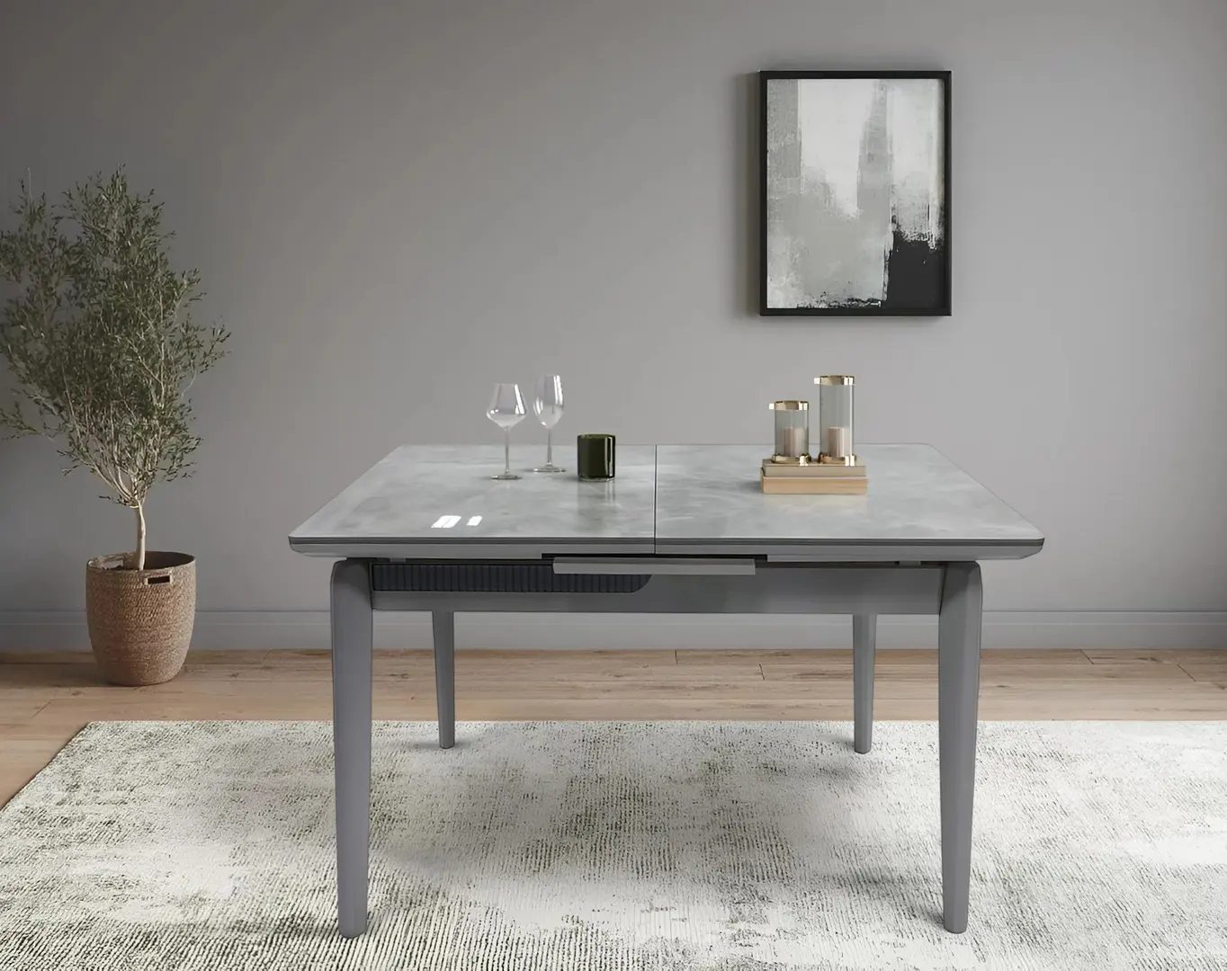 Masa extensibila Magnusplus DT A37 110/140x80 (Stone Grey)