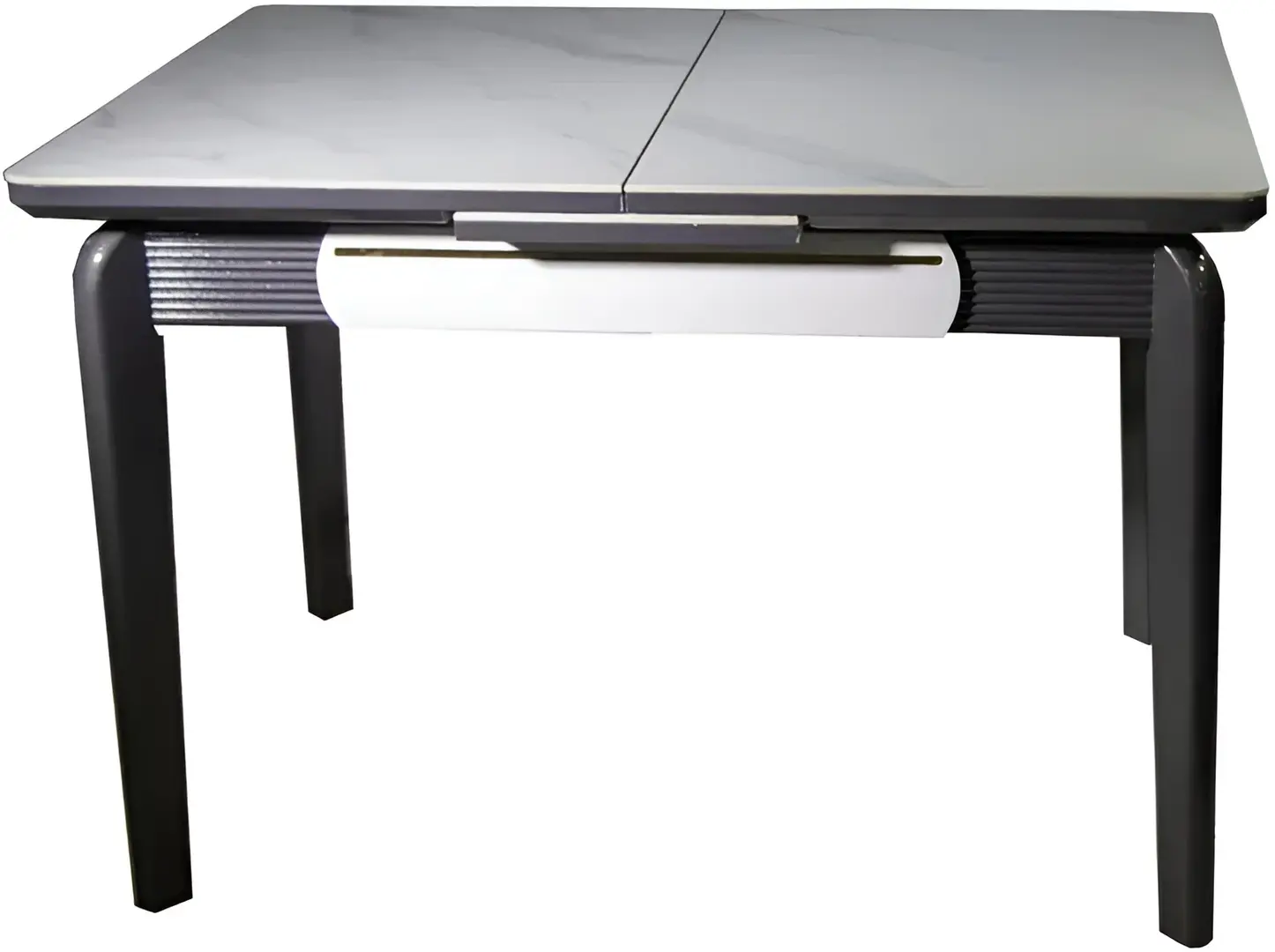 Masa extensibila Magnusplus DT A40 110/140x75 (White Marble/Grey)
