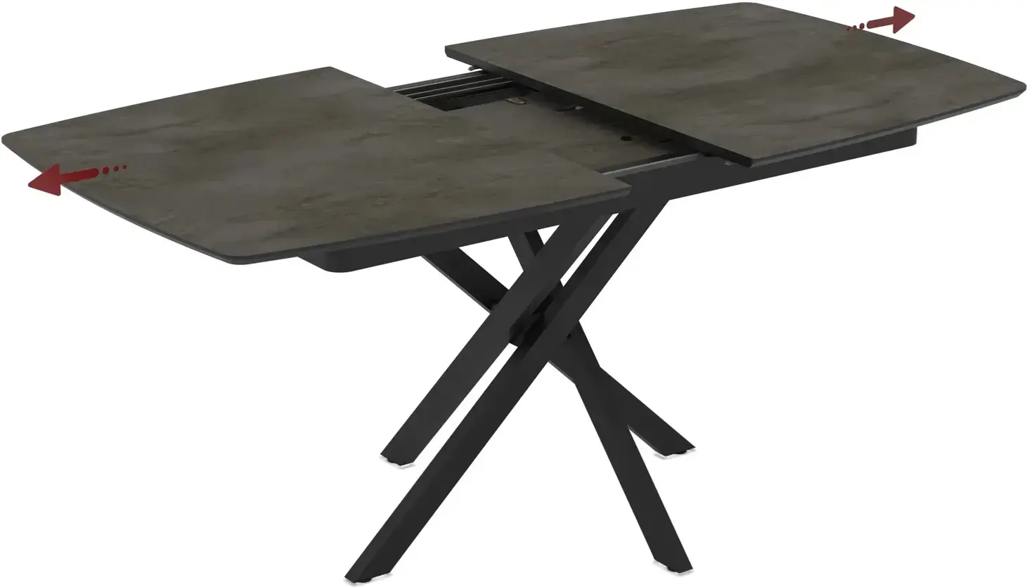 Masa extensibila Magnusplus Filis 145/185x90 Irony (Dark Grey/Black) - 2