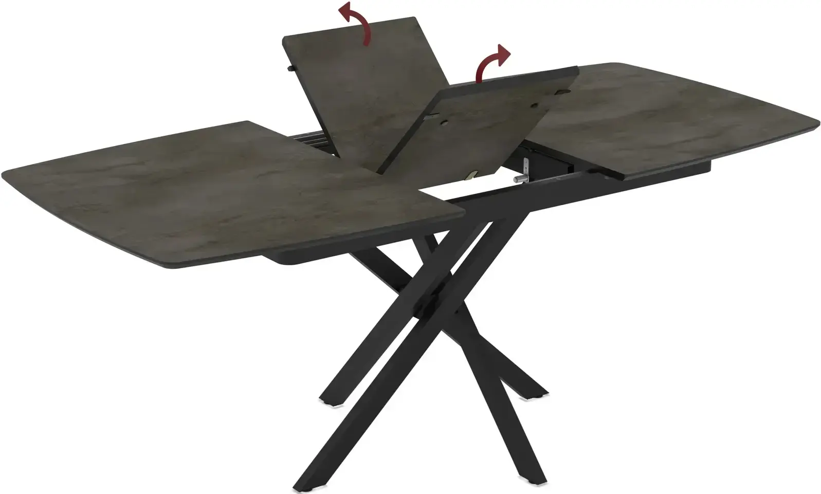 Masa extensibila Magnusplus Filis 145/185x90 Irony (Dark Grey/Black) - 3